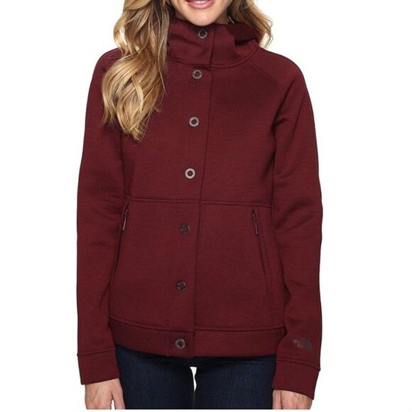 The North Face 3D Thermal Hooded Snap Jacket Size Small Burgundy - Picture 1 of 8